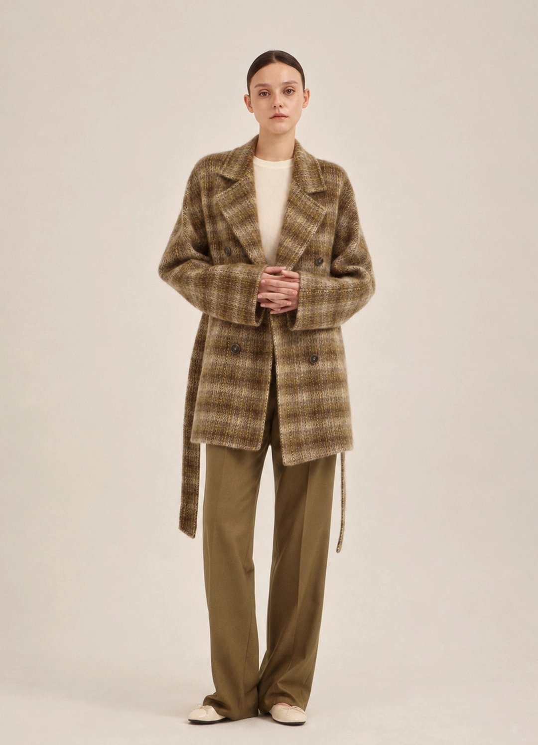 뮤제라 Serein Double Half Coat (Heritage Check) 상품 이미지 2