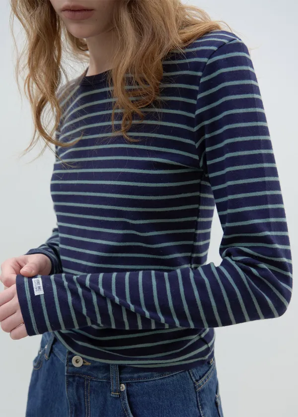 [12차] Stripe t-shirt (navy)