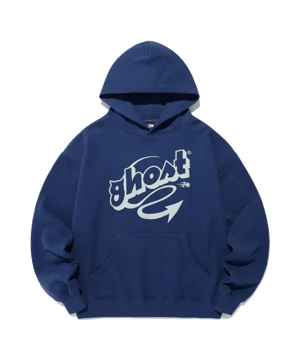 ghost tail college hoodie[navy]