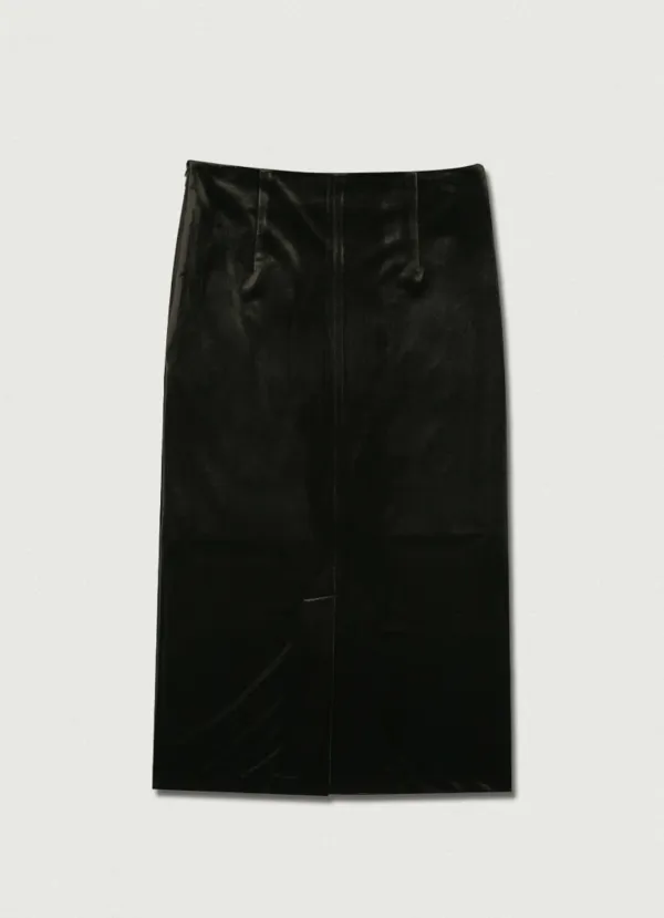 Merry Velvet Skirt [khaki]