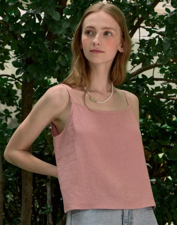 Linen Basic Sleeveless - Indi Pink