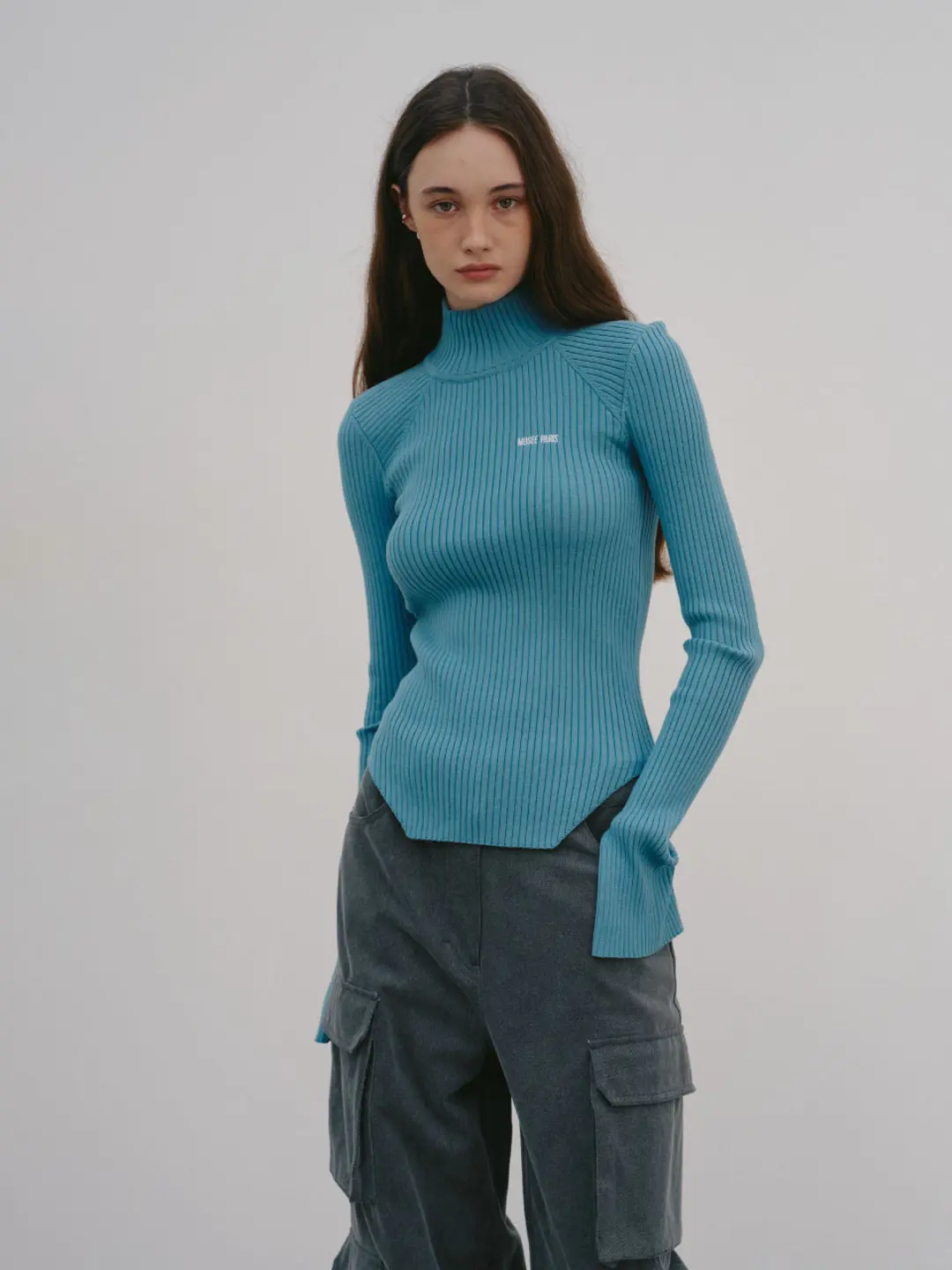 뮤제 ROME_Turtle Neck Knit_Blue 상품 이미지 2