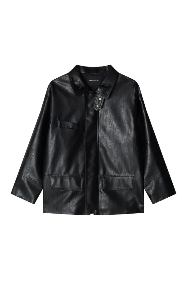 FAUX LEATHER JACKET