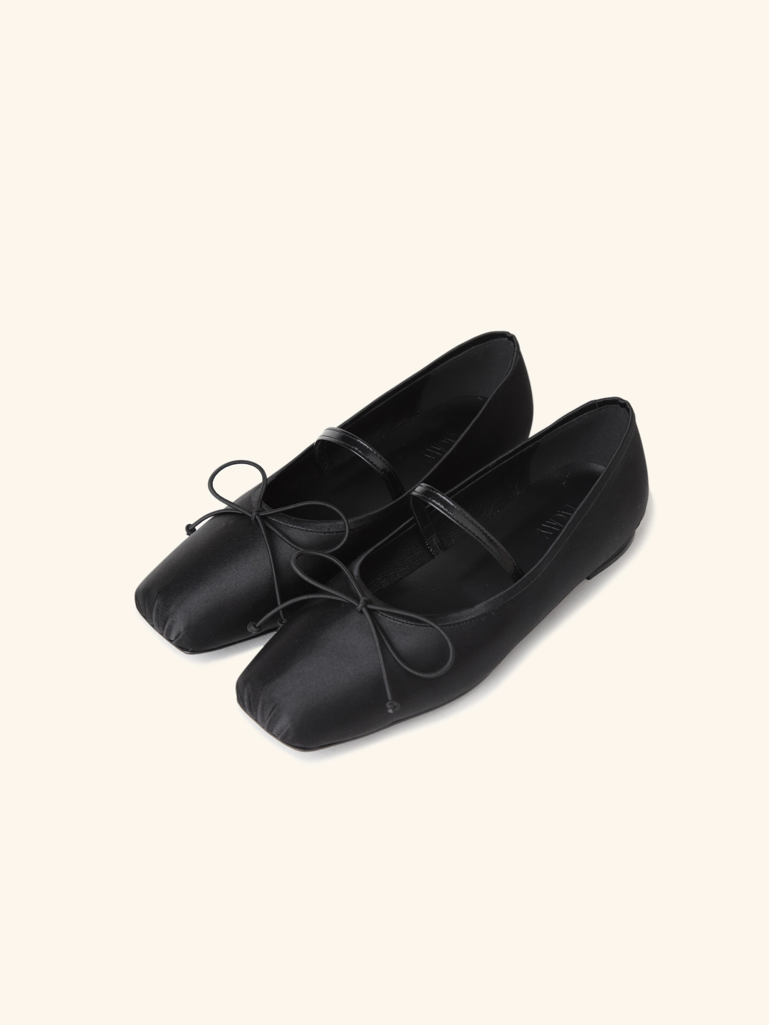 러브듀이 PLIE ribbon flat / 블랙샤틴 상품 이미지 1