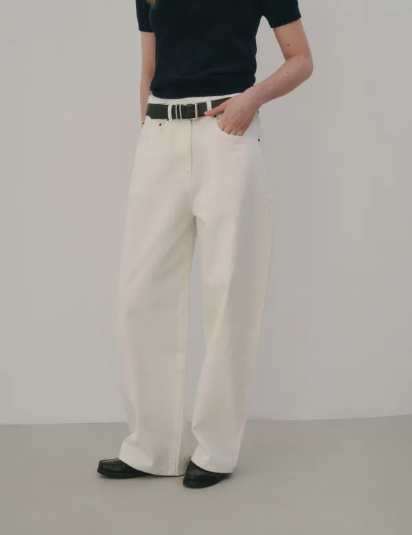 2nd / Barrel Leg Denim (White)