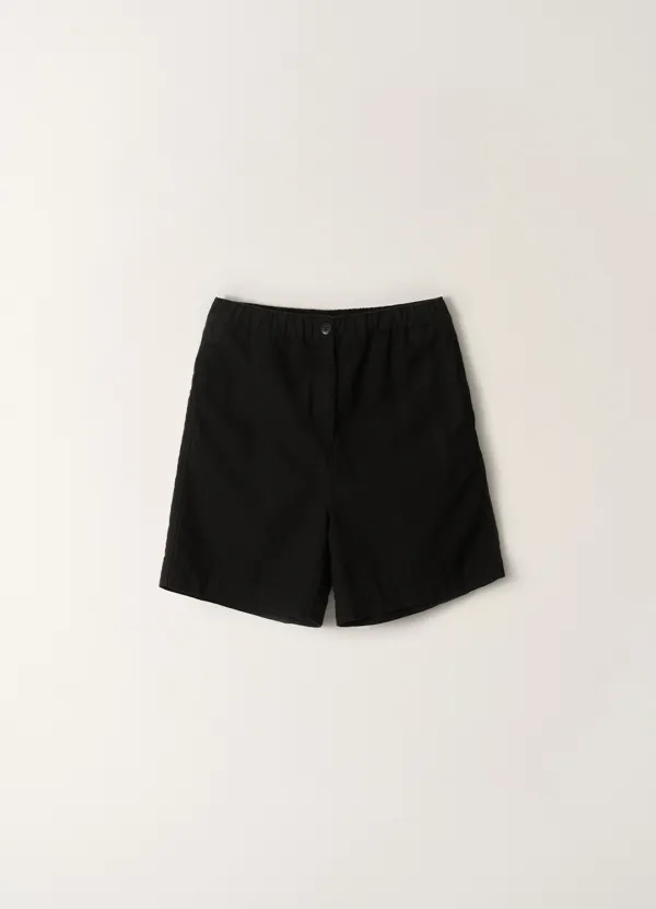 4TH / Pale linen banding pants (Black)
