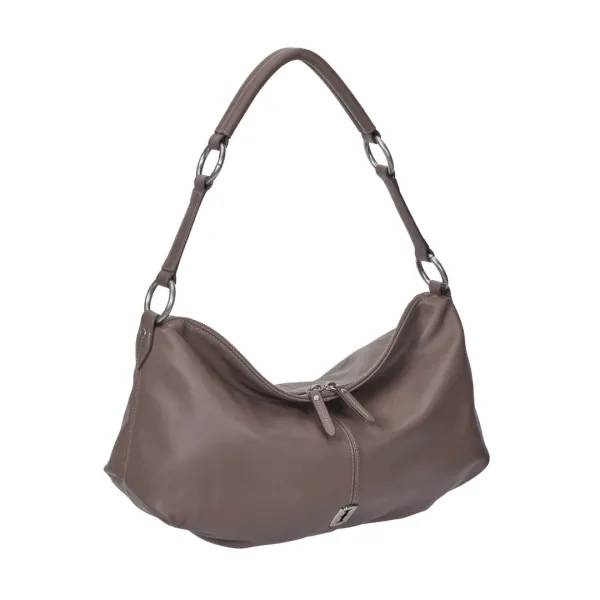 Halfmoon Attache Shoulder M (하프문 아타쉬 숄더 미듐) Greyish Taupe