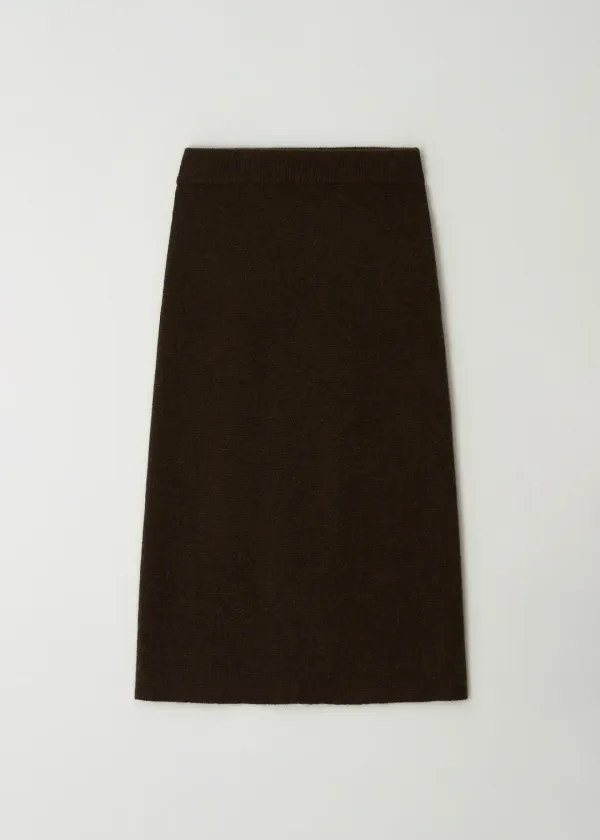 Knitted Long Skirt(Brown)
