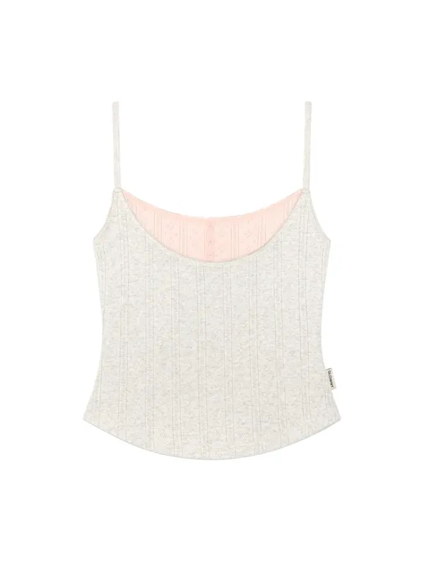HONEY LAYERED CAMISOLE (MELANGE GRAY)