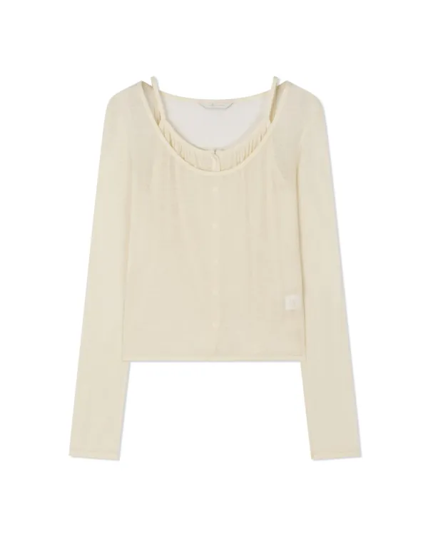 BUTTON CAMI & TOP (Cream)
