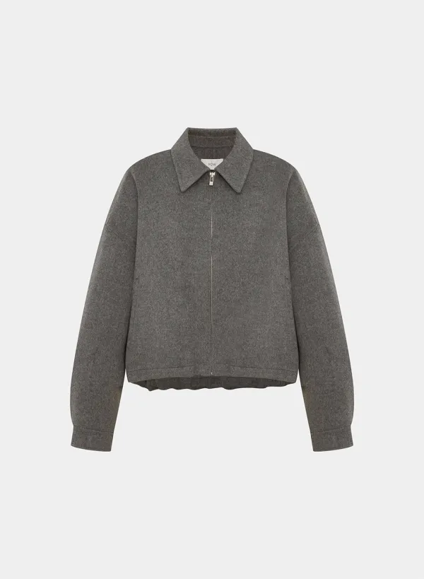 Melissa wool cash handmade zip-up JK
