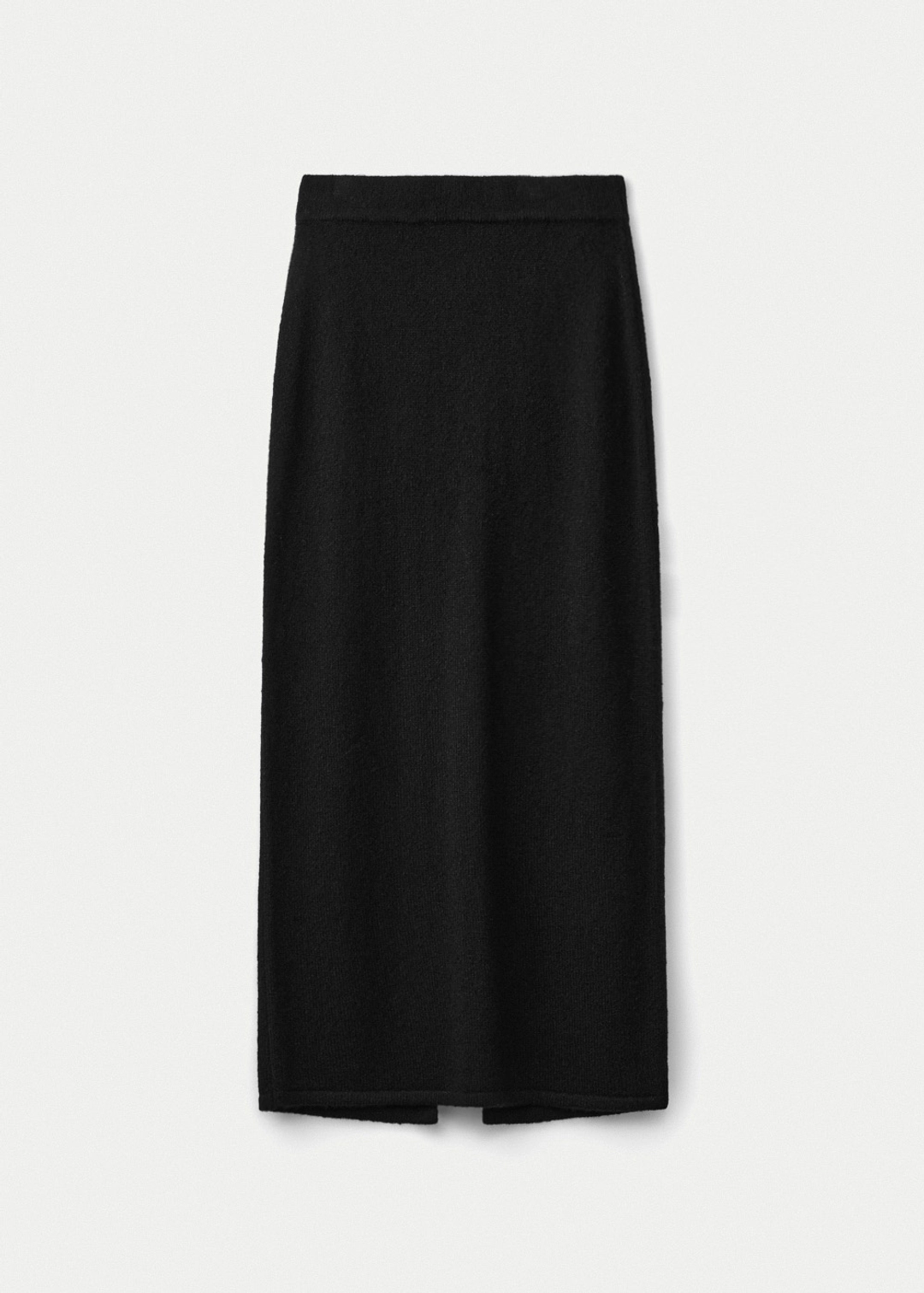 우마뭉 Baby alpaca maxi skirt_Black 상품 이미지 1