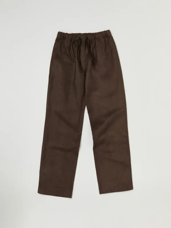 SUEDE BANDING PANTS IN BROWN