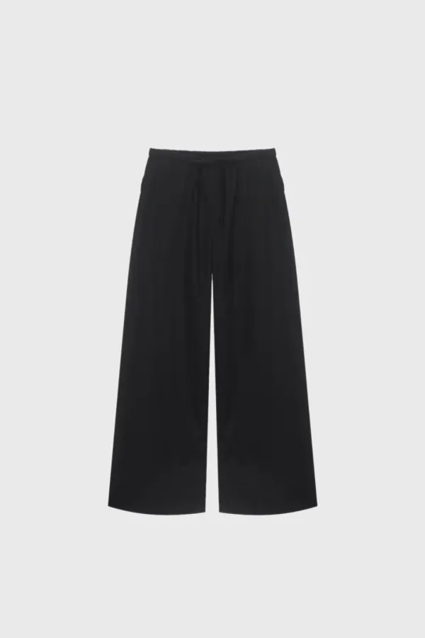 Cotton banding pants (black / khaki / blue / pink)