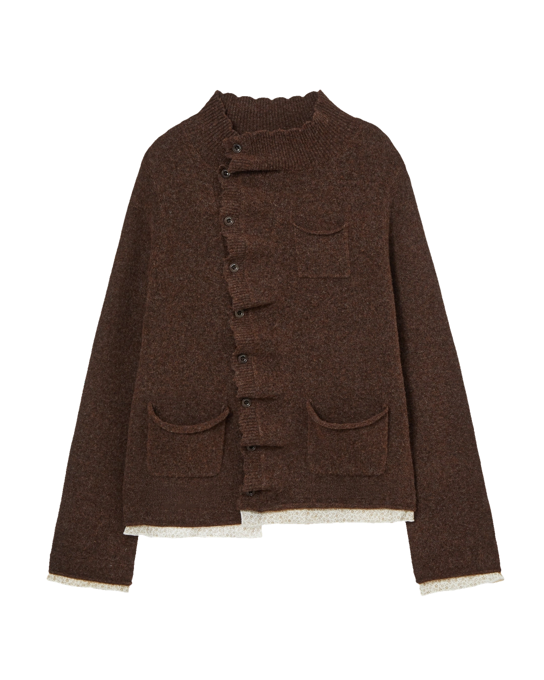 에이이에이이 [9/23 예약발송] WRINKLE LAYERED CARDIGAN [BROWN] 상품 이미지 1