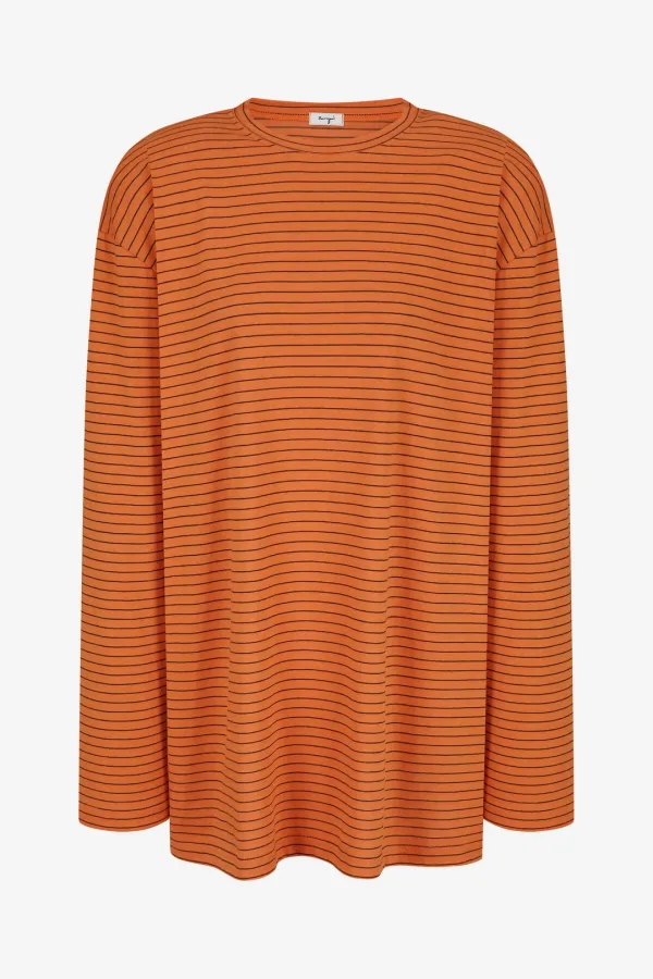 moss stripe padded t-shirt