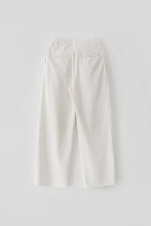 [S-6/10 예약배송] Two-Tuck Cotton Pants_White