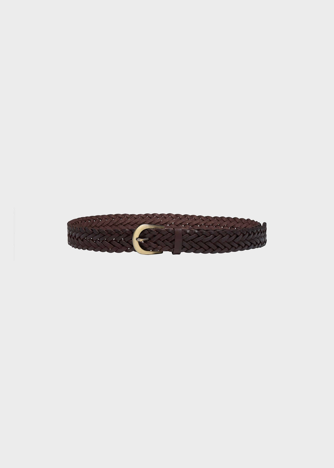 프랙티컬 앤 리얼리스틱 Classy Woven Leather Belt Brown 상품 이미지 1