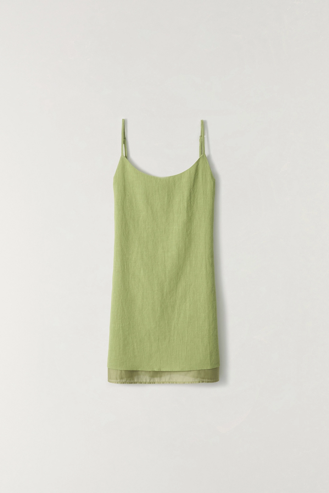 더라우스트 린넨 레이어드 원피스 LIGHT GREEN 상품 이미지 1