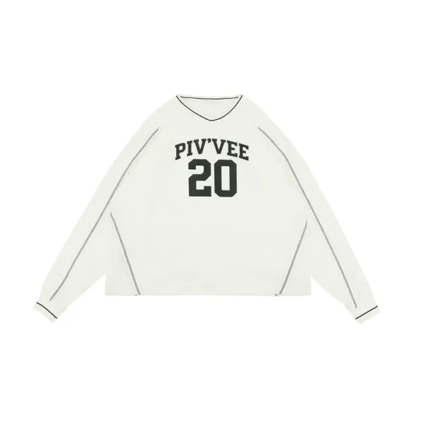 [2차] Sporty V Neck Nylon Sweatshirt (sand beige)