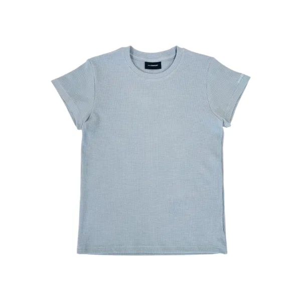 25-001 WAFFLE FITTED T-SHIRT (MISTY BLUE)