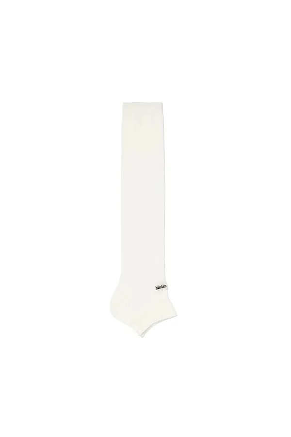SOFT WARMER HALF KNEE SOCKS IN WHITE
