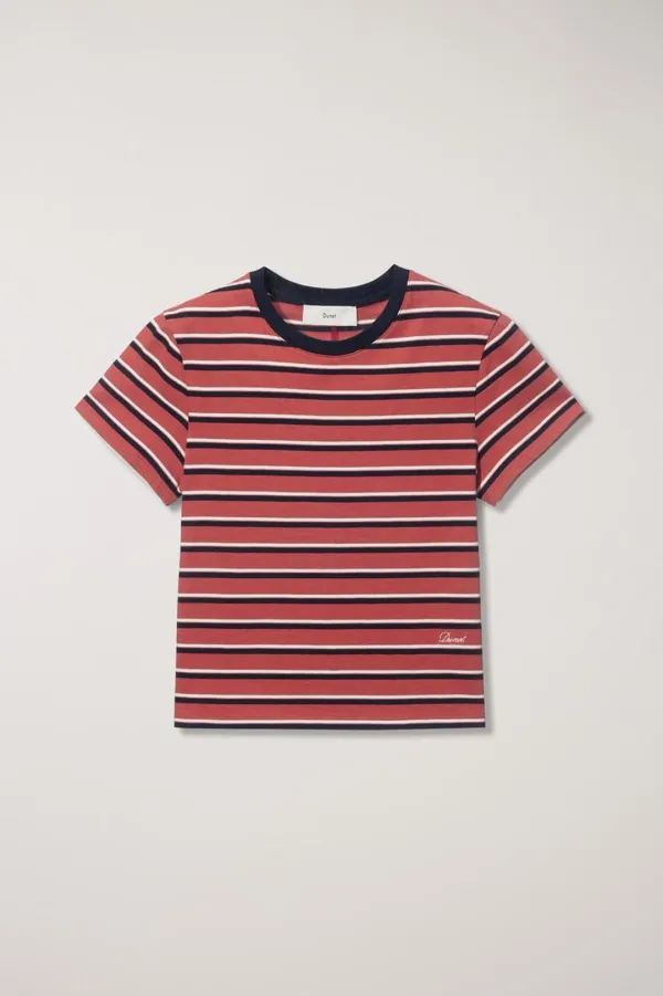 MULTI STRIPE T-SHIRT RED NAVY