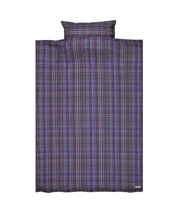 HAZE CHECK DUVET COVER PURPLE
