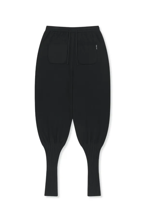 LEG WARMER KNIT JOGGER PANTS IN BLACK