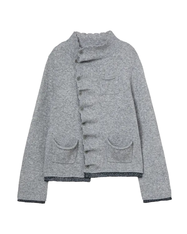 [9/23 예약발송] WRINKLE LAYERED CARDIGAN [CHARCOAL]