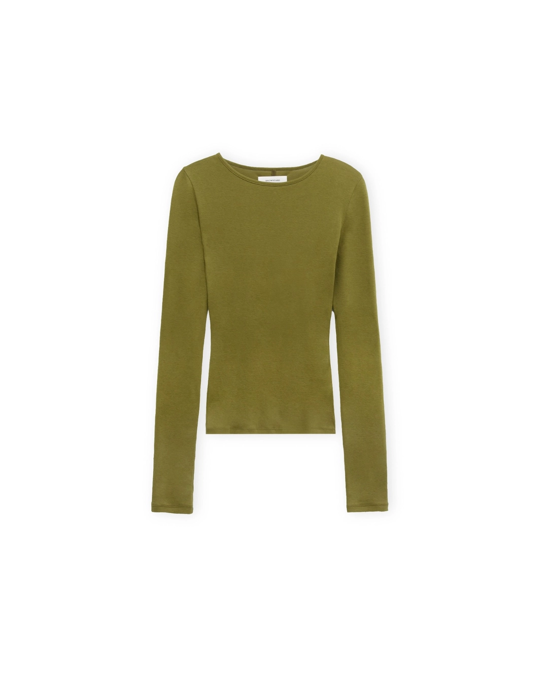 브라운야드 W Ribbed Long Sleeve, Olive 상품 이미지 2