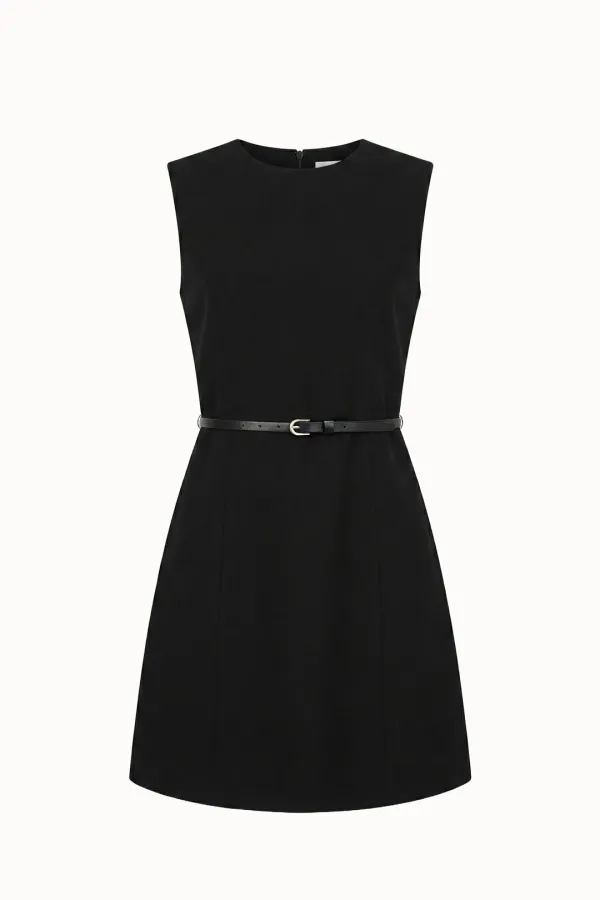 [벨트 Set]Classic Mini Dress[LMBFSPDR807]-Black