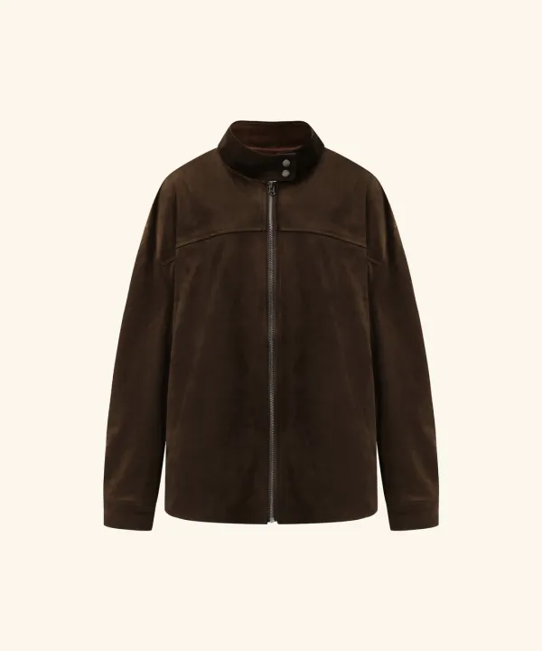 Rest Suede Overfit Jacket ( Brown )