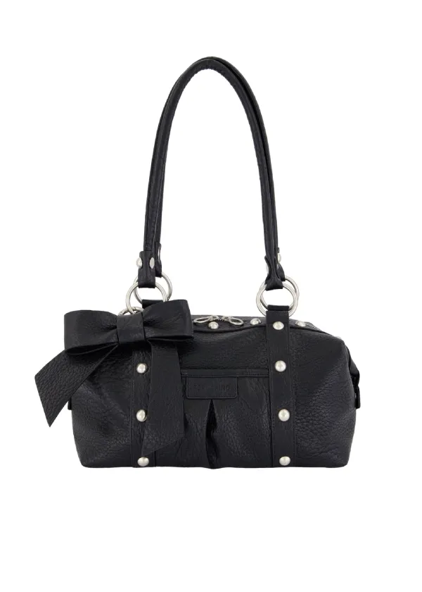 [PRE-ORDER] RIBBON STUD BAG [BLACK]