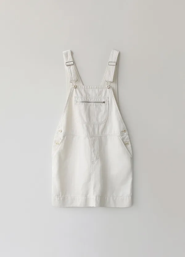 Toffe cotton overall skirt (White)