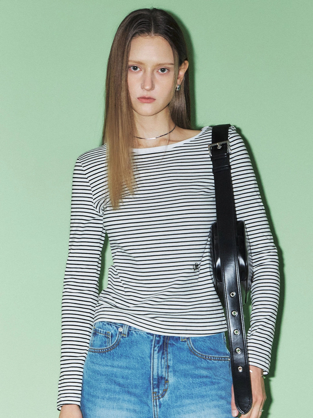 시티브리즈 라인 배색 긴팔 티셔츠_STRIPE 상품 이미지 2