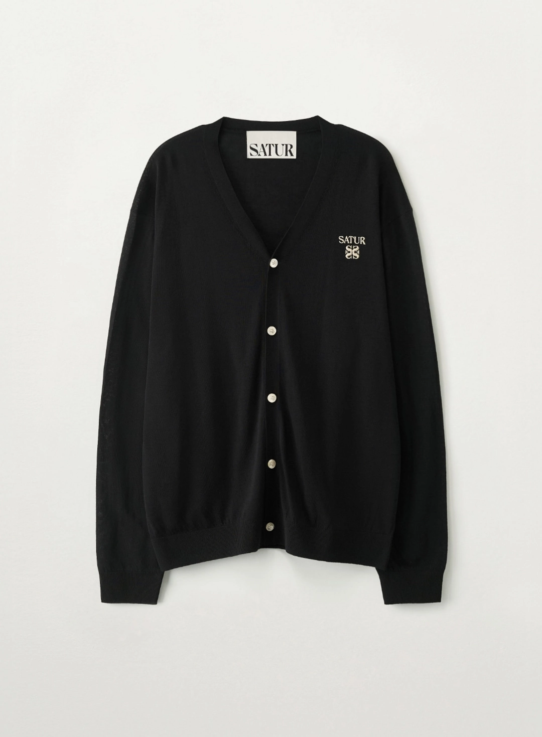 세터 Loren Linen Blend Cardigan - Black 상품 이미지 1
