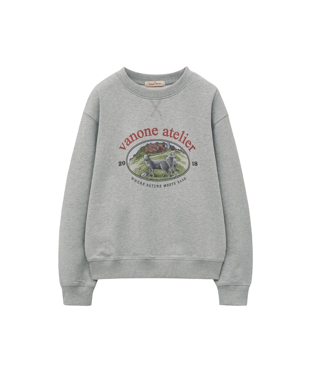반원 아뜰리에 A3551 Nature heritage 스웨트 셔츠_Melange gray 상품 이미지 3