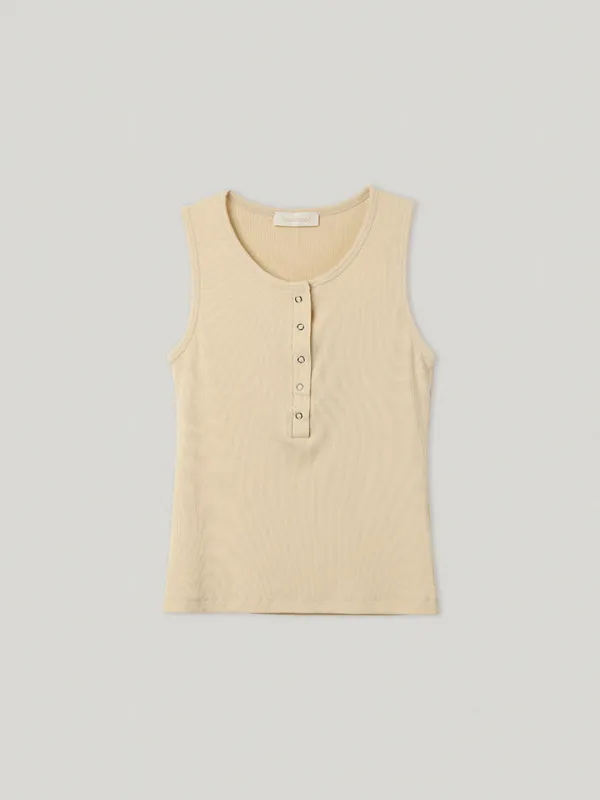 Lycée Button Sleeveless Cream Beige (2nd)