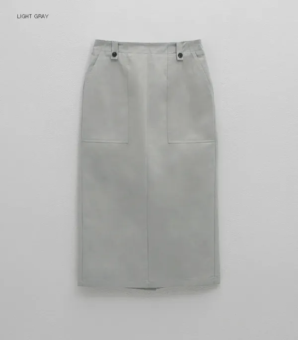 (SK-4930)ESSENTIAL SQUARE MIDI SKIRT