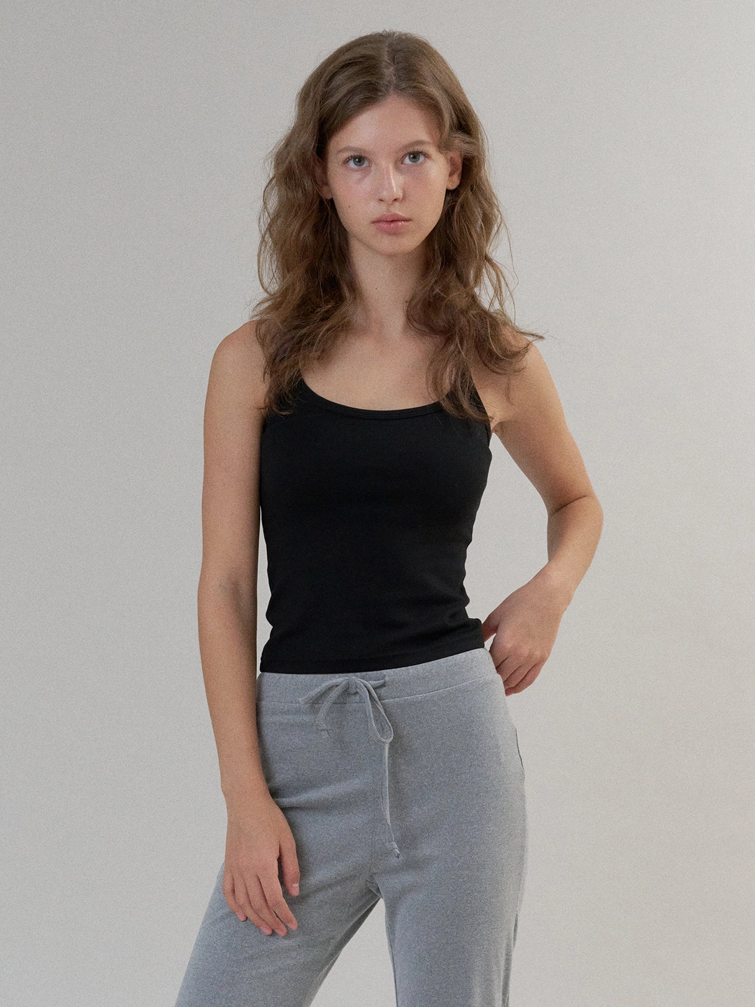 헤더먼트 bare halter sleeveless (black) 상품 이미지 1