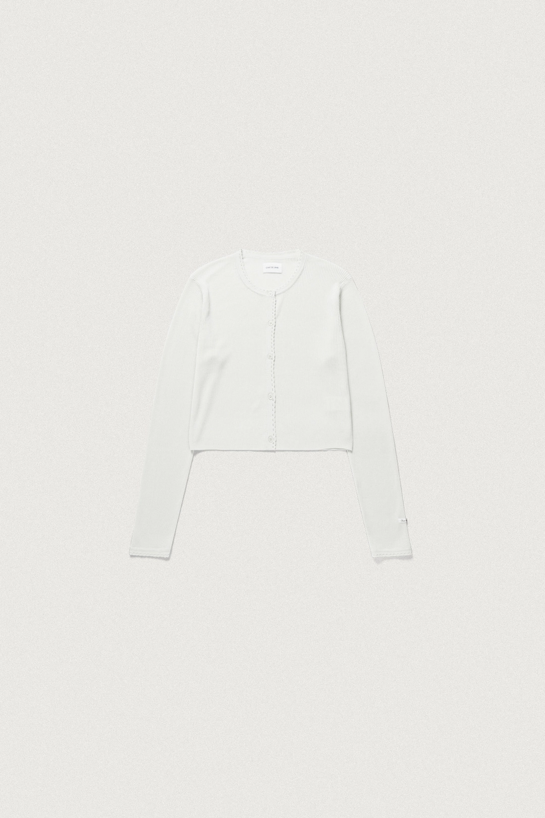 샤드라마 PETAL RIBBED CARDIGAN [IVORY] 상품 이미지 1