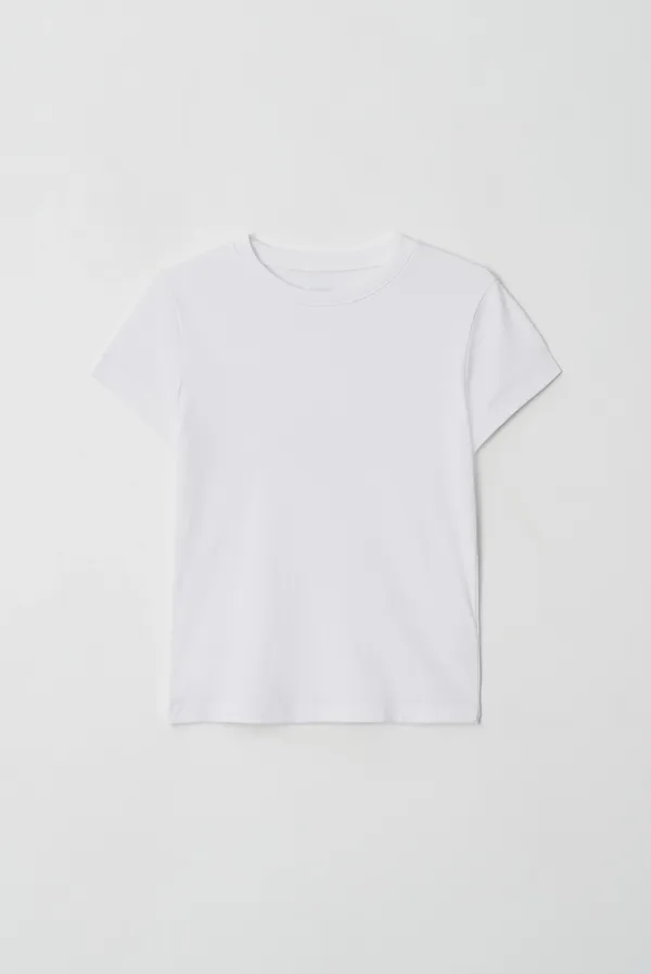color half tee - white