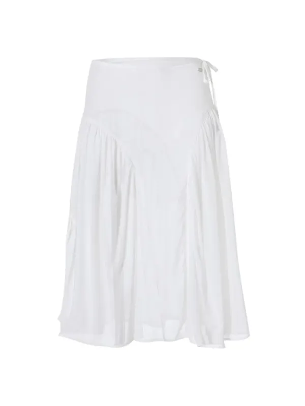 [Last one] SHEER FRILL LAYERED SKIRT_WHITE