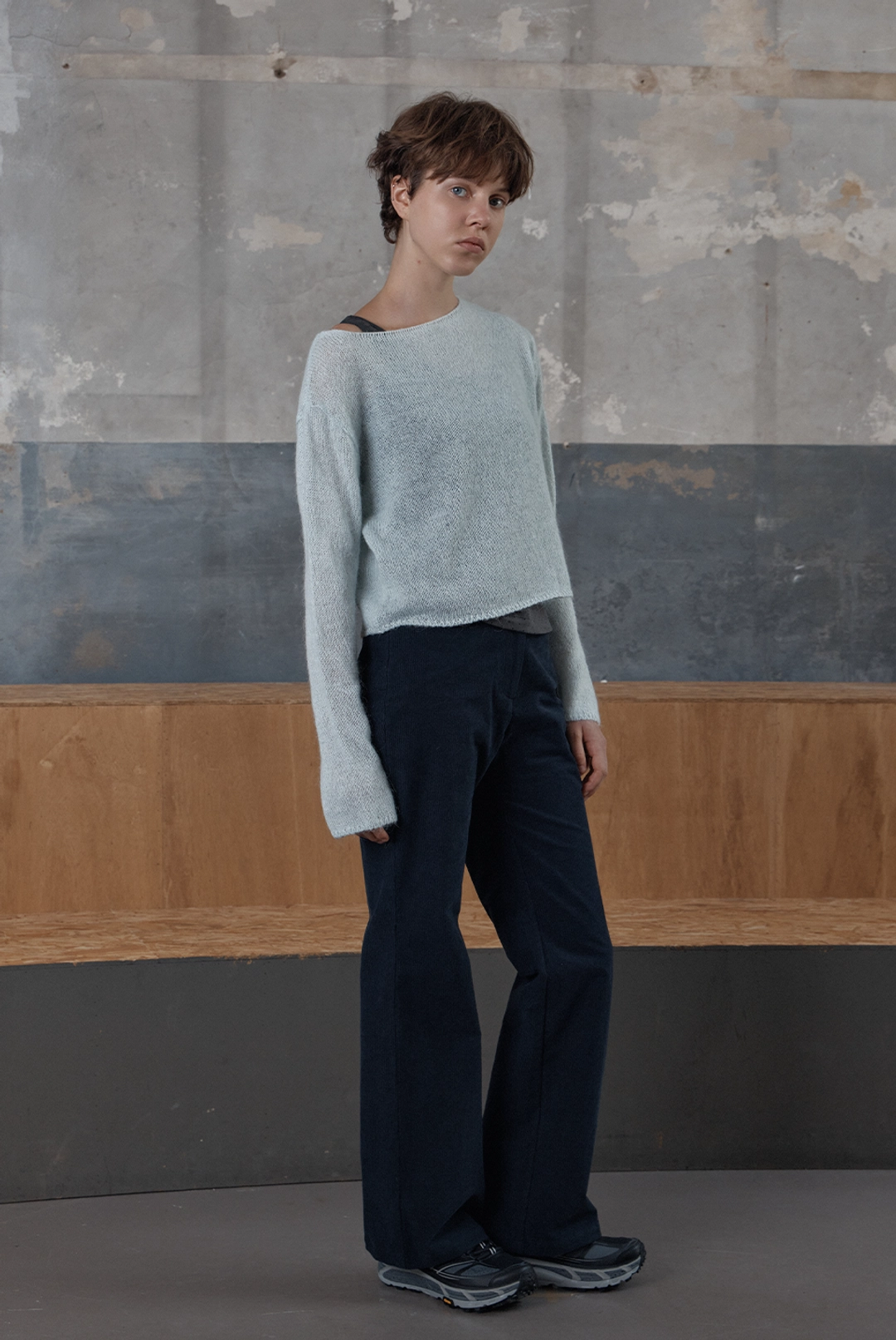 브렌다 브렌든 90\'s boatneck knit - sky 상품 이미지 1