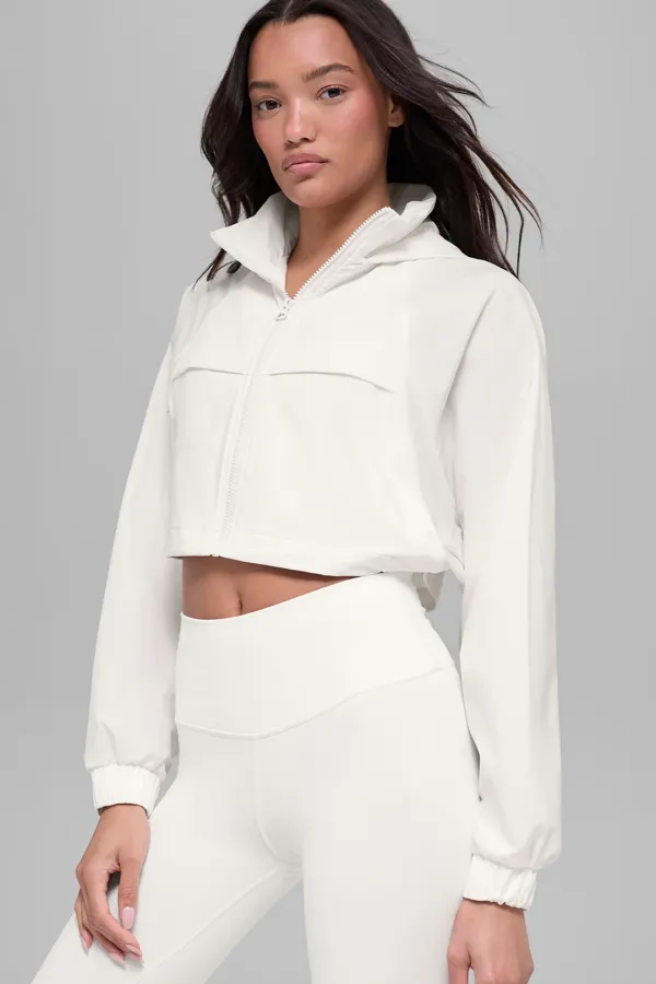 Cropped Playmaker Jacket - Ivory