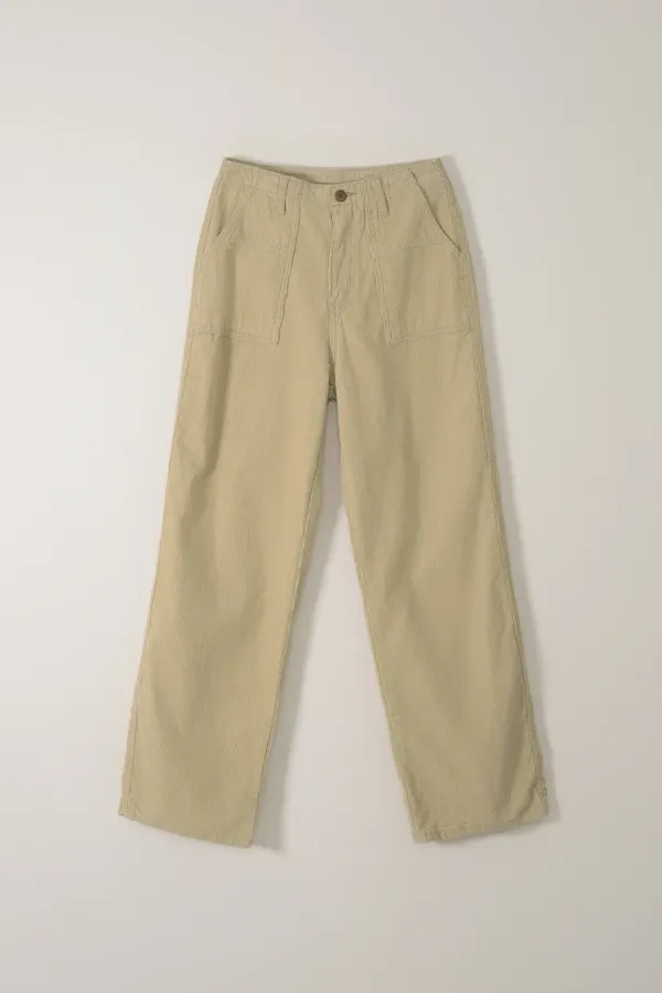 PATCH POCKET CORDUROY PANTS_BEIGE