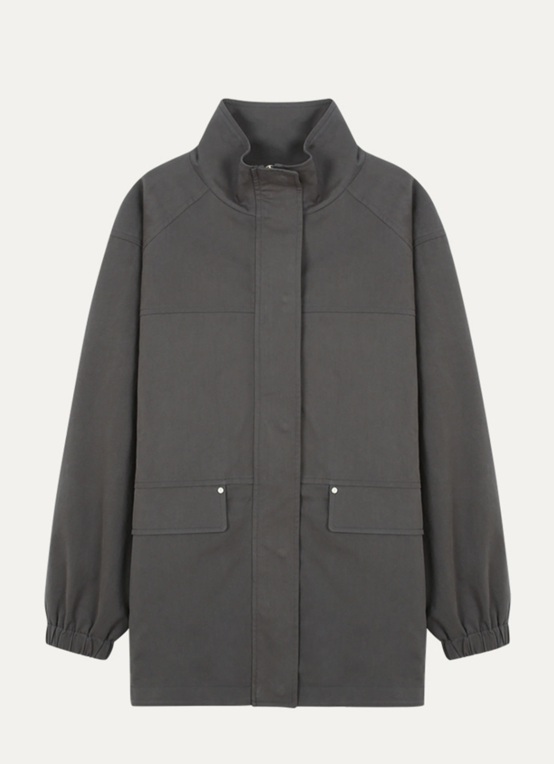 노운베러 String raglan high neck jumper [KNFW02JP03]_Charcoal 상품 이미지 3