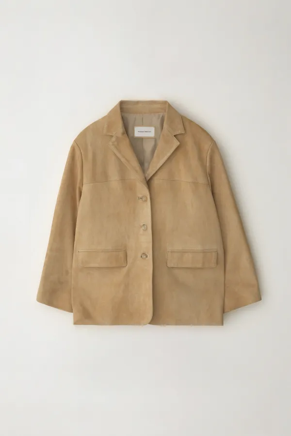 4TH / Norman leather jacket (Light beige)