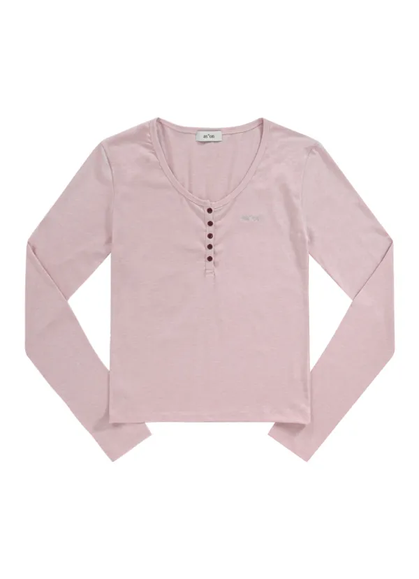 LEA BUTTON TEE / PINK